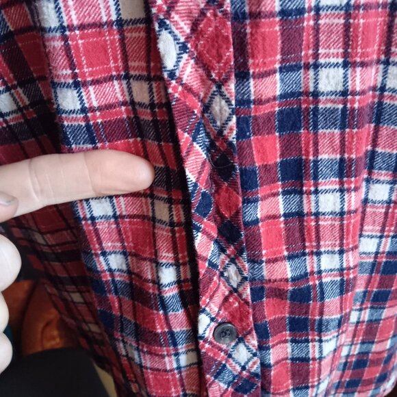 Vintage Women's Flannel Shirt Medium 1970's Plaid Spiegel All Cotton Country Top - Picture 4 of 10